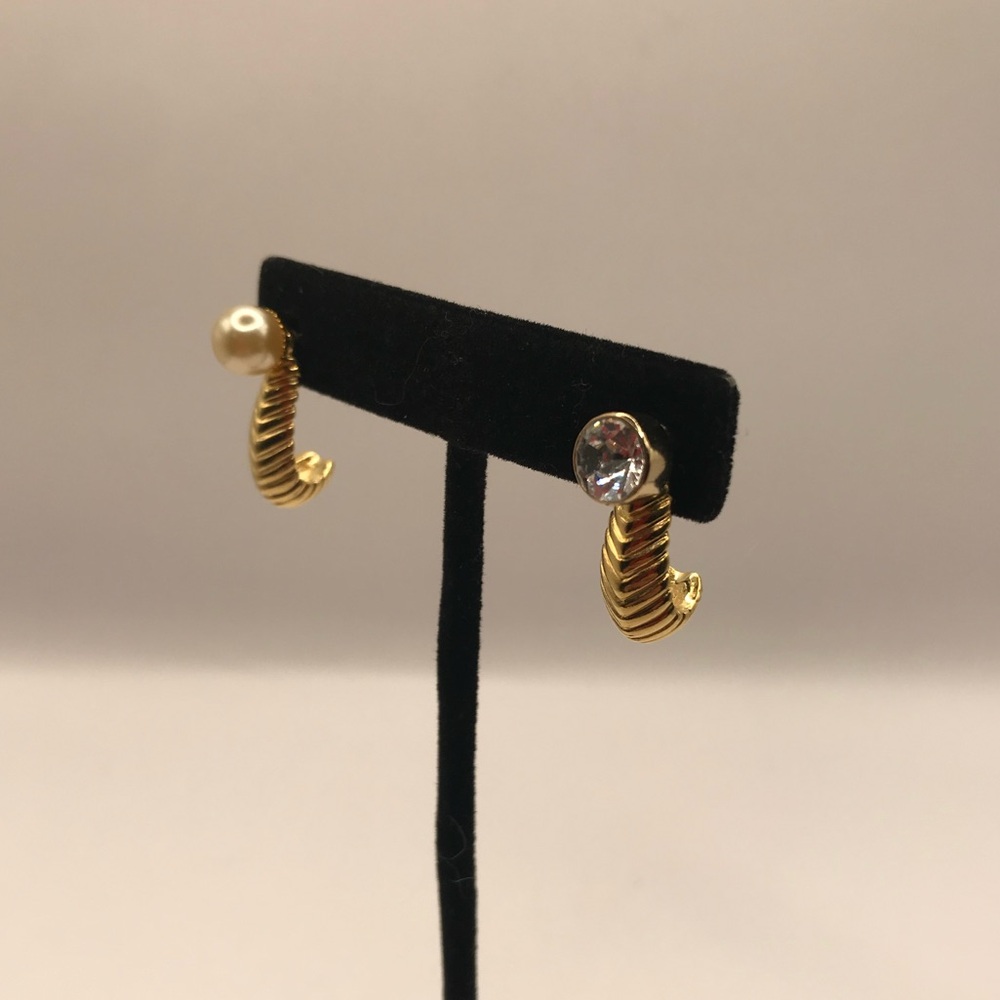 Gold-Tone Convertible Earrings - Picture 2 of 8